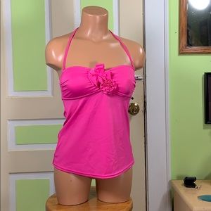 J Crew pink TANKINI top NWT xxs